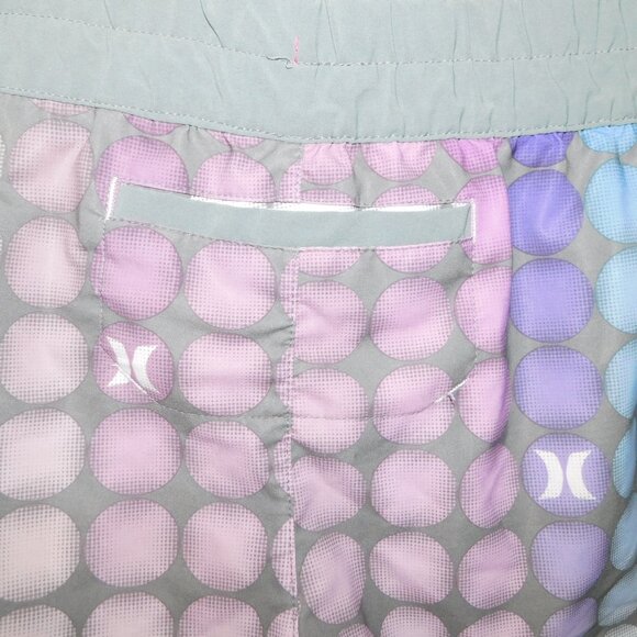 Hurley Womens XL Gray Purple Blue Pink Running Board Activewear Shorts - Picture 6 of 7